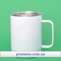 Термо-кружка для сублимации Sublime YETI HANDLE Thermal Mug с лого белая 390 мл